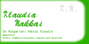 klaudia makkai business card